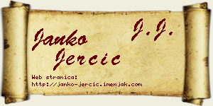 Janko Jerčić vizit kartica